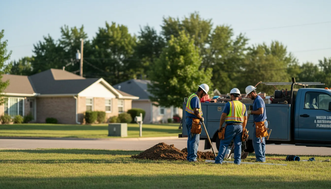 Residential water line and bathroom plumbing service in Falls City, NE